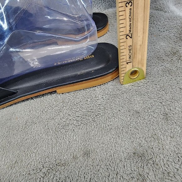 Brunomagli Shoes Womens Size 8.5 Black Leather Slip On Sandals *GUC* - Picture 3 of 12